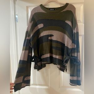 fab’rik Camo Tie aside Sweater
